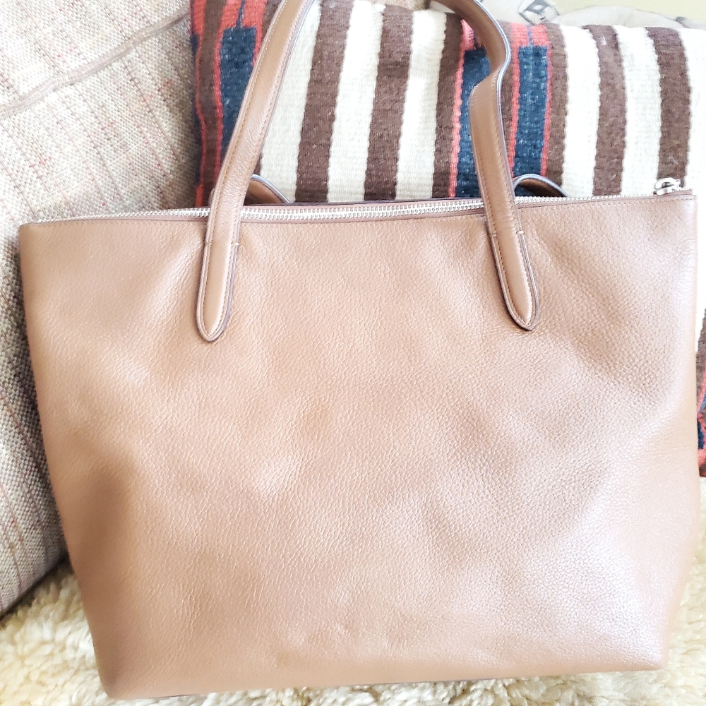 Coach Handbag Taylor Tote Bag Pebble Leather Purse 38312 I'm British Tan? - Picture 3 of 8